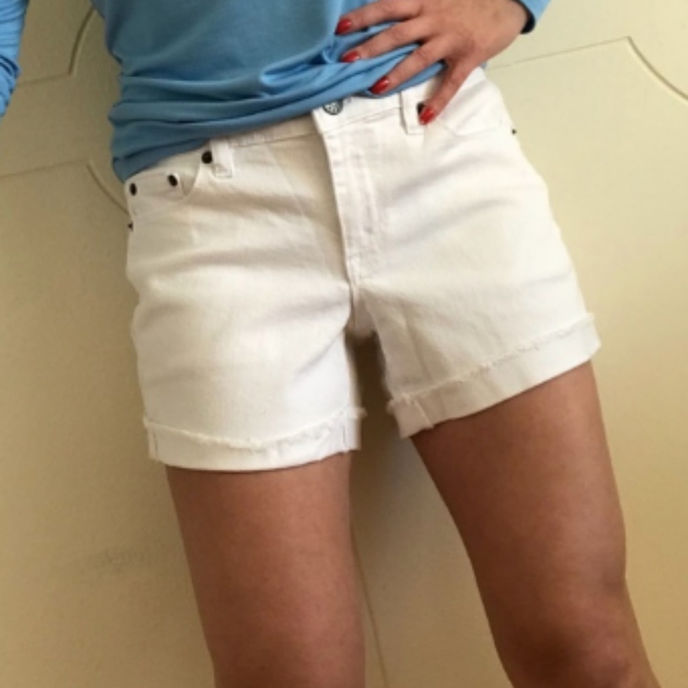 J.Crew White Denim Stretch Shorts